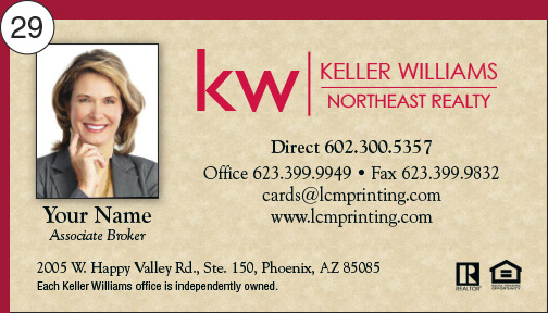 Keller Williams Business Card front 29